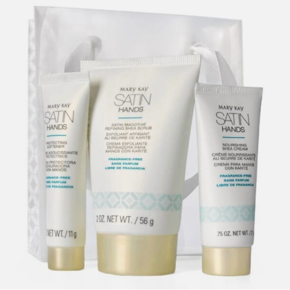 Travel size Mary Kay Satin Hands fragrance free mini set